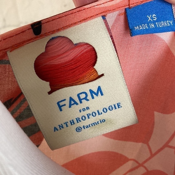 Farm Rio For Anthropologie Bruxelles Mini Dress XS Tropical Vacation Resortwear - Picture 12 of 16